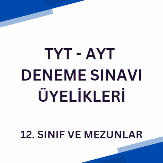 TYT - AYT Deneme Sınavları Üyelik Paketi TYT - AYT Deneme Sınavları Üyelik Paketi
